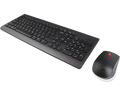Lenovo - Clavier et Souris Sans Fil - Combo Compact Résistant aux Éclaboussures avec Souris Optique 1200 DPI