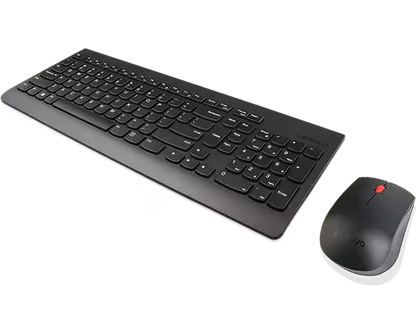 Lenovo - Clavier et Souris Sans Fil - Combo Compact Résistant aux Éclaboussures avec Souris Optique 1200 DPI