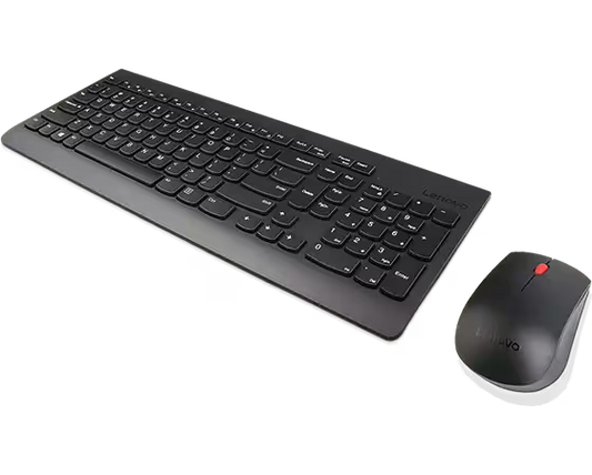Lenovo Wireless Keyboard and Mouse Combo - Compact Spill-Resistant with 1200 DPI Optical Mouse