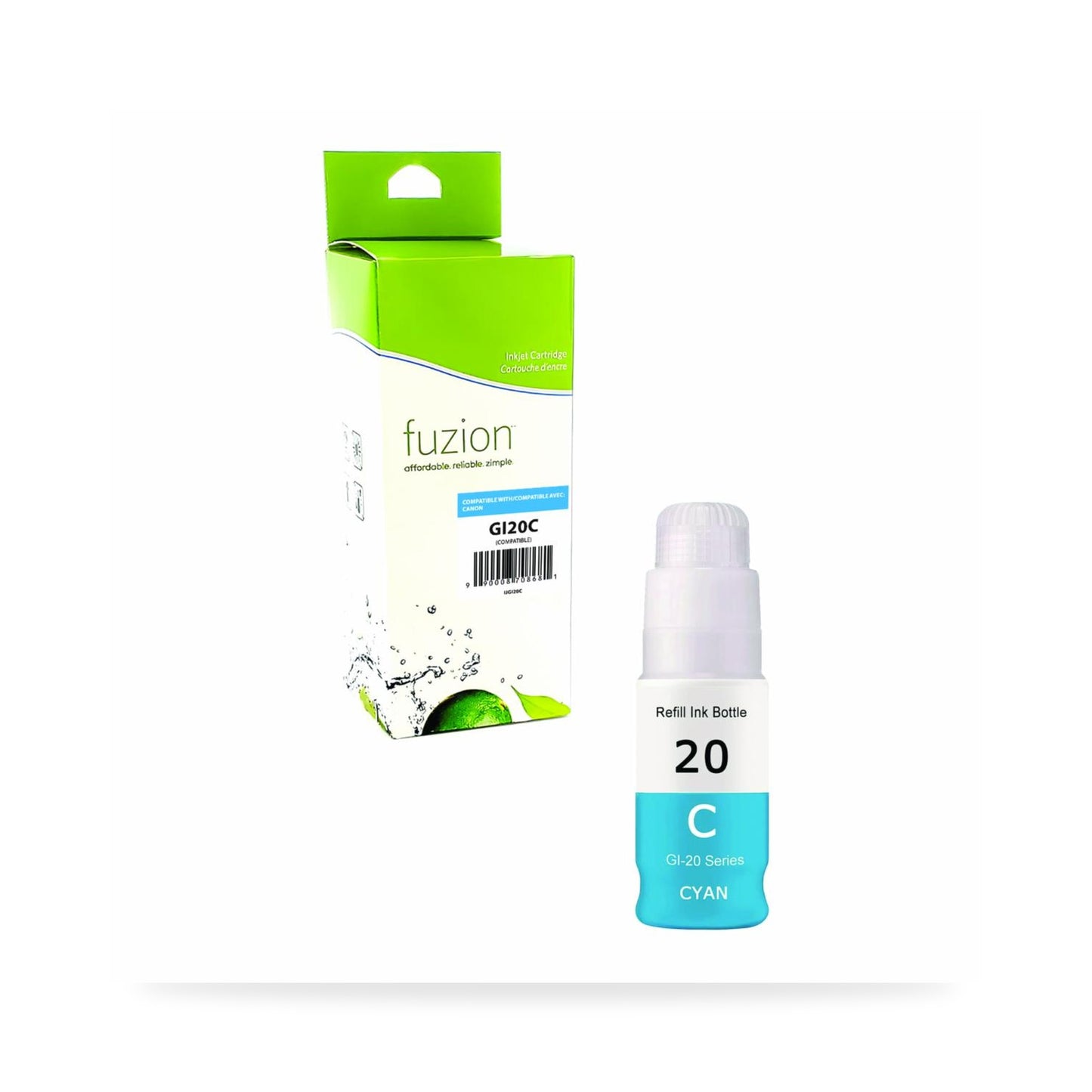 Encre fuzion GI-20C cyan | Canon G5020 G6020 G7020